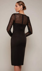Alyce Paris 27669 - Sequin Ornate Illusion Long Sleeve Dress