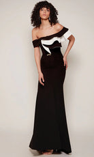 Alyce Paris 27672 - Off Shoulder Gown with Sculptural Ruffle