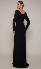 Alyce Paris 27675 - Asymmetric Neck Long Sleeve Formal Dress