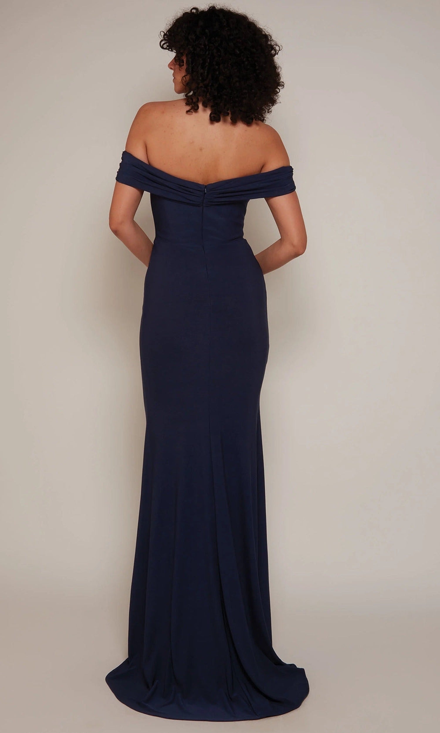 Alyce Paris 27680 - Ruched Off Shoulder Jersey Dress