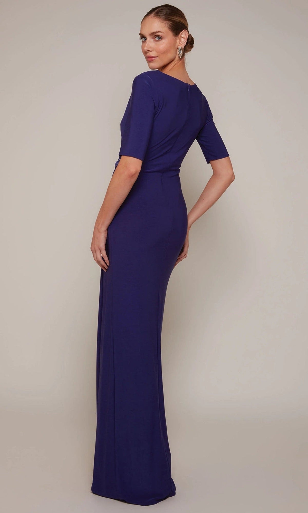 Alyce Paris 27682 - Jersey Sheath Dress with Ruched Detail