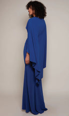 Alyce Paris 27683 - Keyhole Neckline Cape Sleeve Formal Gown