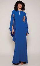 Alyce Paris 27683 - Keyhole Neckline Cape Sleeve Formal Gown