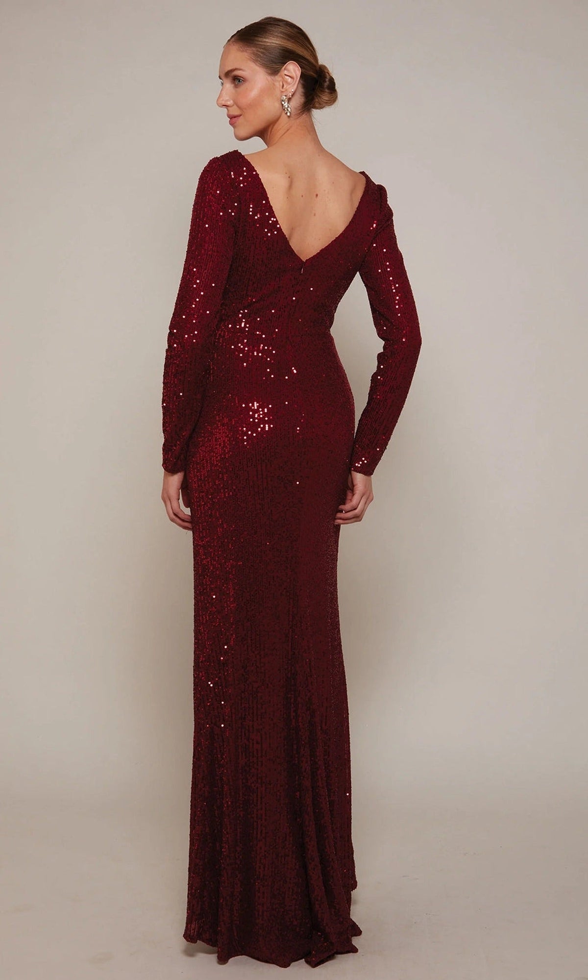 Alyce Paris 27688 - Long Sleeve Sequin Mesh Evening Gown