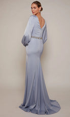 Alyce Paris 27696 - Bishop Sleeve Long Gown with Beaded Waist