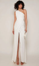 Alyce Paris 27697 - Ruched Ornate Asymmetric Long Gown