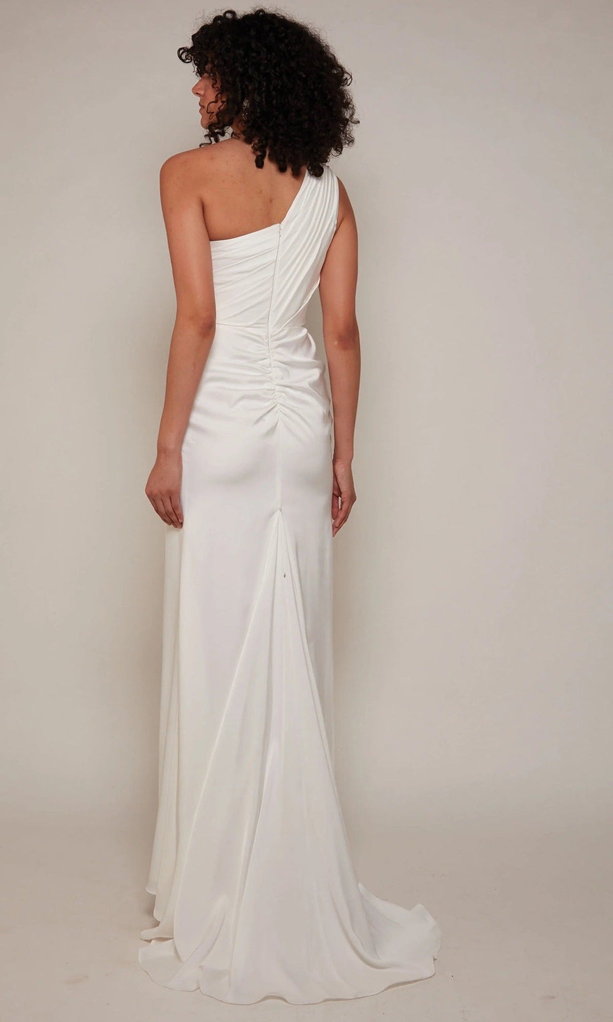 Alyce Paris 27697 - Ruched Ornate Asymmetric Long Gown