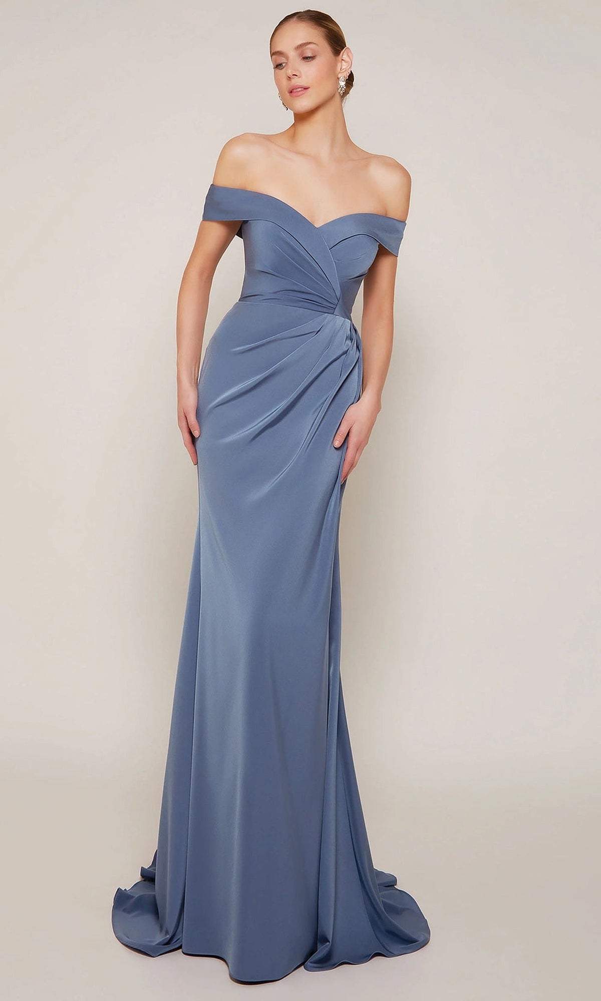 Alyce Paris 27698 - Off Shoulder Wrap Sheath Dress