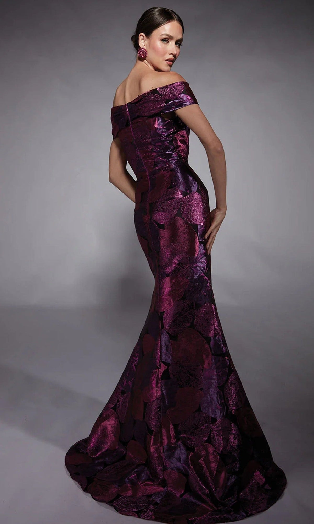 Alyce Paris 27702 - Jacquard Off Shoulder Mermaid Gown