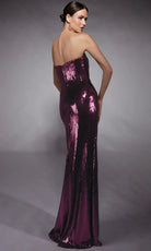 Alyce Paris 27704 - Strapless Cowl Sequin Gown with Slit