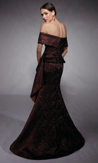 Alyce Paris 27707 - Off Shoulder Peplum Jacquard Gown