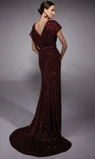 Alyce Paris 27708 - Short Sleeve Sequin Sheath Gown