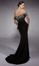 Alyce Paris 27715 - Beaded Top Ruffle Peplum Sheath Gown