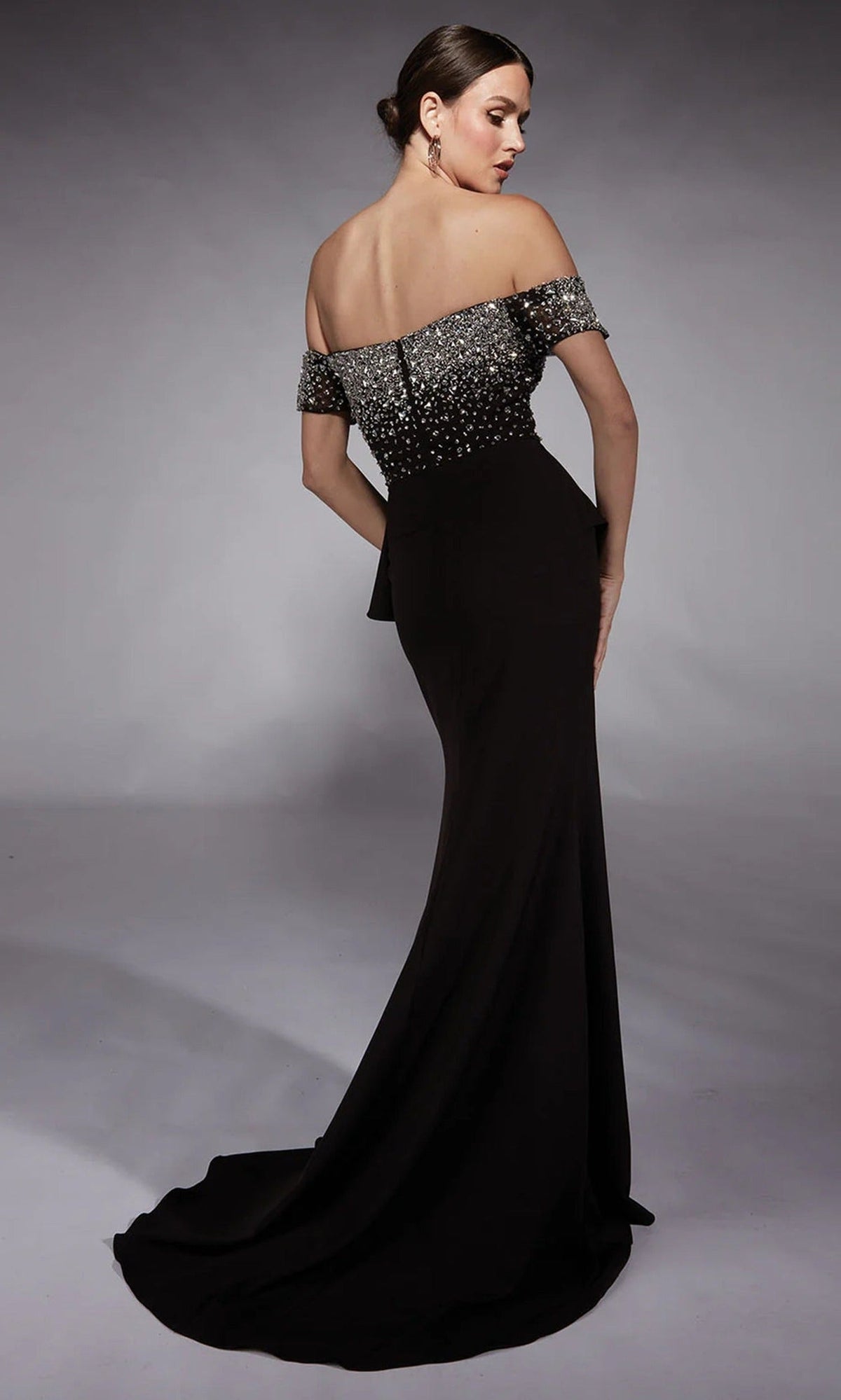 Alyce Paris 27715 - Beaded Top Ruffle Peplum Sheath Gown