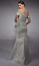 Alyce Paris 27717 - Textured Off Shoulder Asymmetric Dress