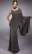 Alyce Paris 27718 - Sequin Ornate One Shoulder Cape Dress