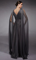 Alyce Paris 27720 - Cape Sleeve Rhinestone Accent Long Gown