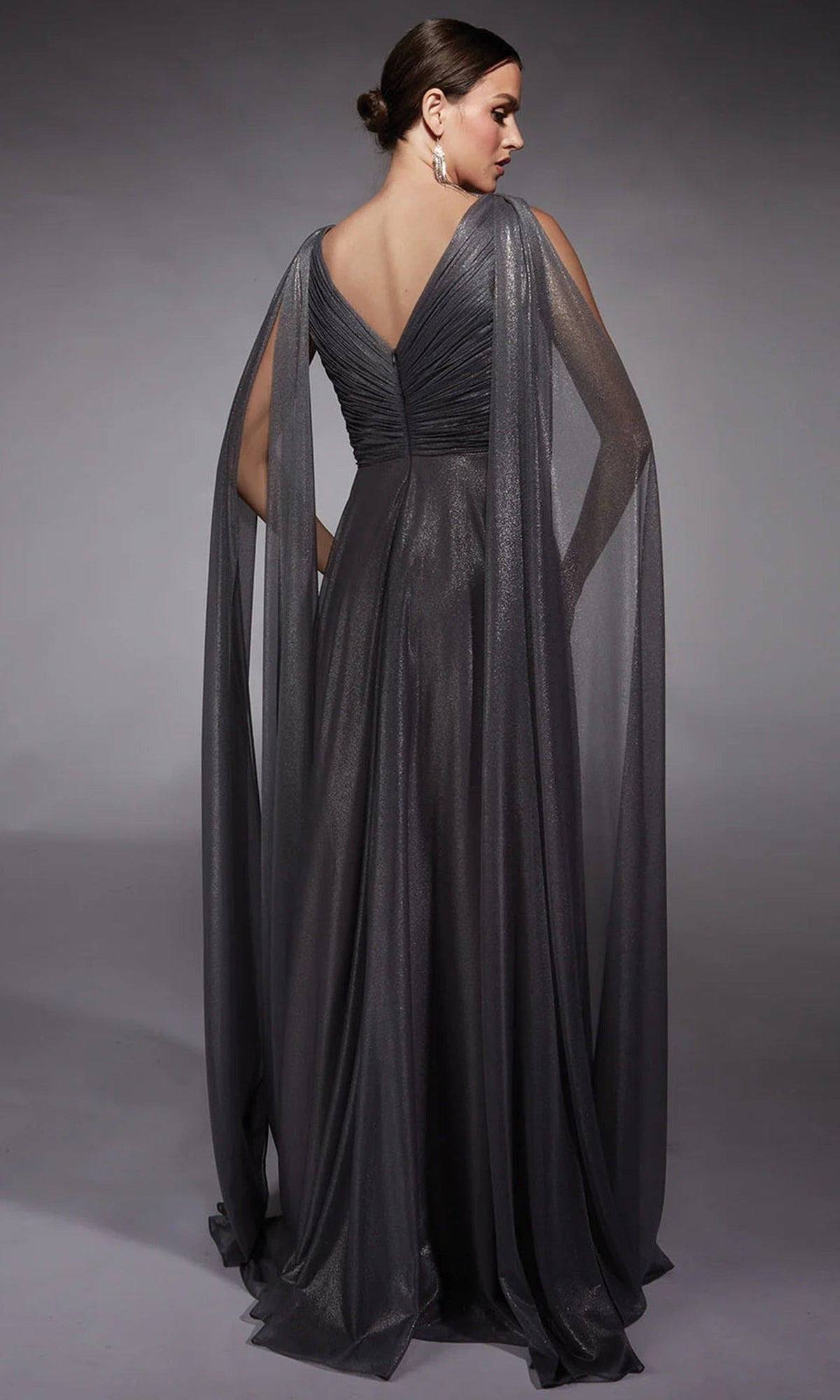 Alyce Paris 27720 - Cape Sleeve Rhinestone Accent Long Gown