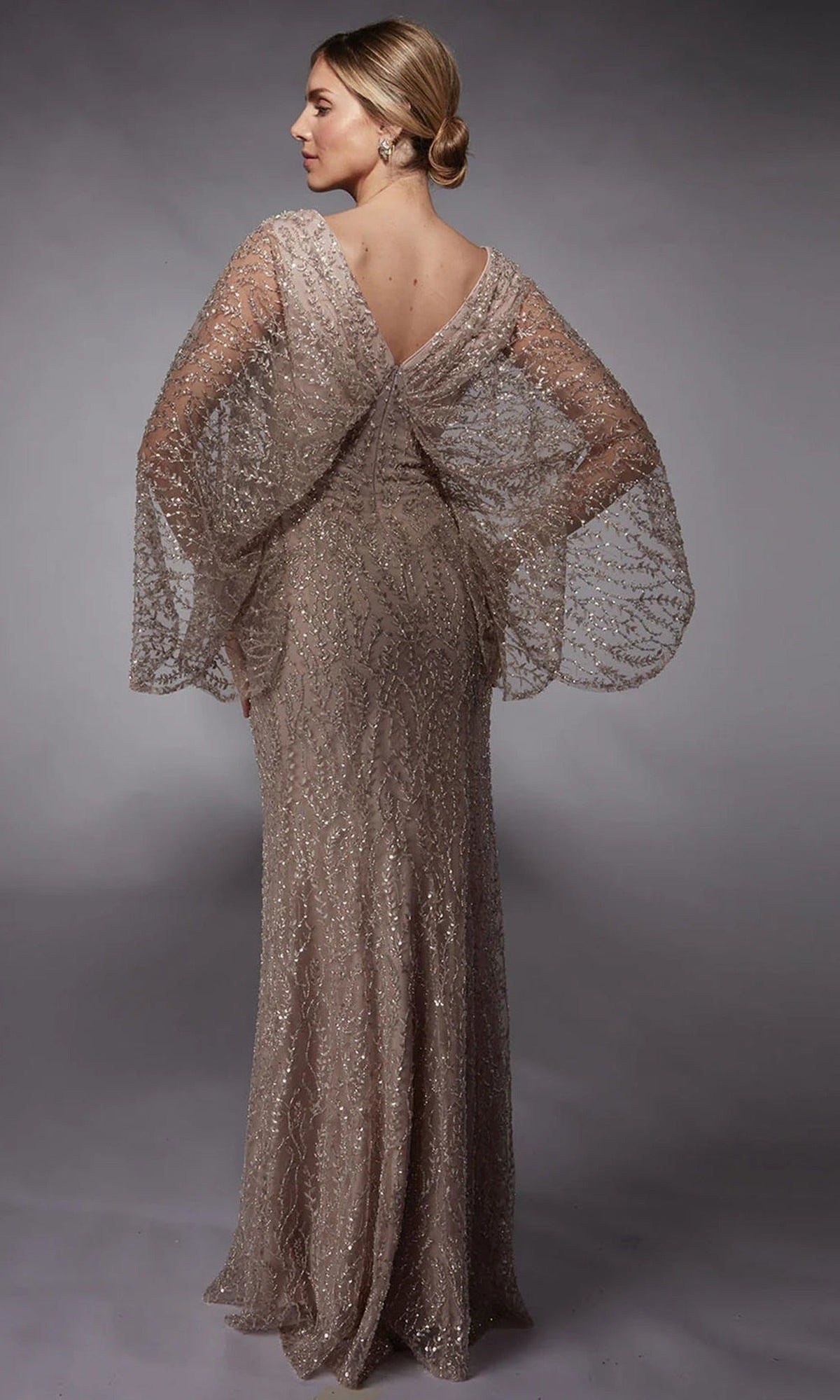 Alyce Paris 27724 - Sheer Cape Sequin Embroidered Dress