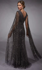 Alyce Paris 27725 - Sequined Detachable Cape Sleeve Dress
