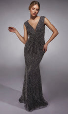 Alyce Paris 27725 - Sequined Detachable Cape Sleeve Dress