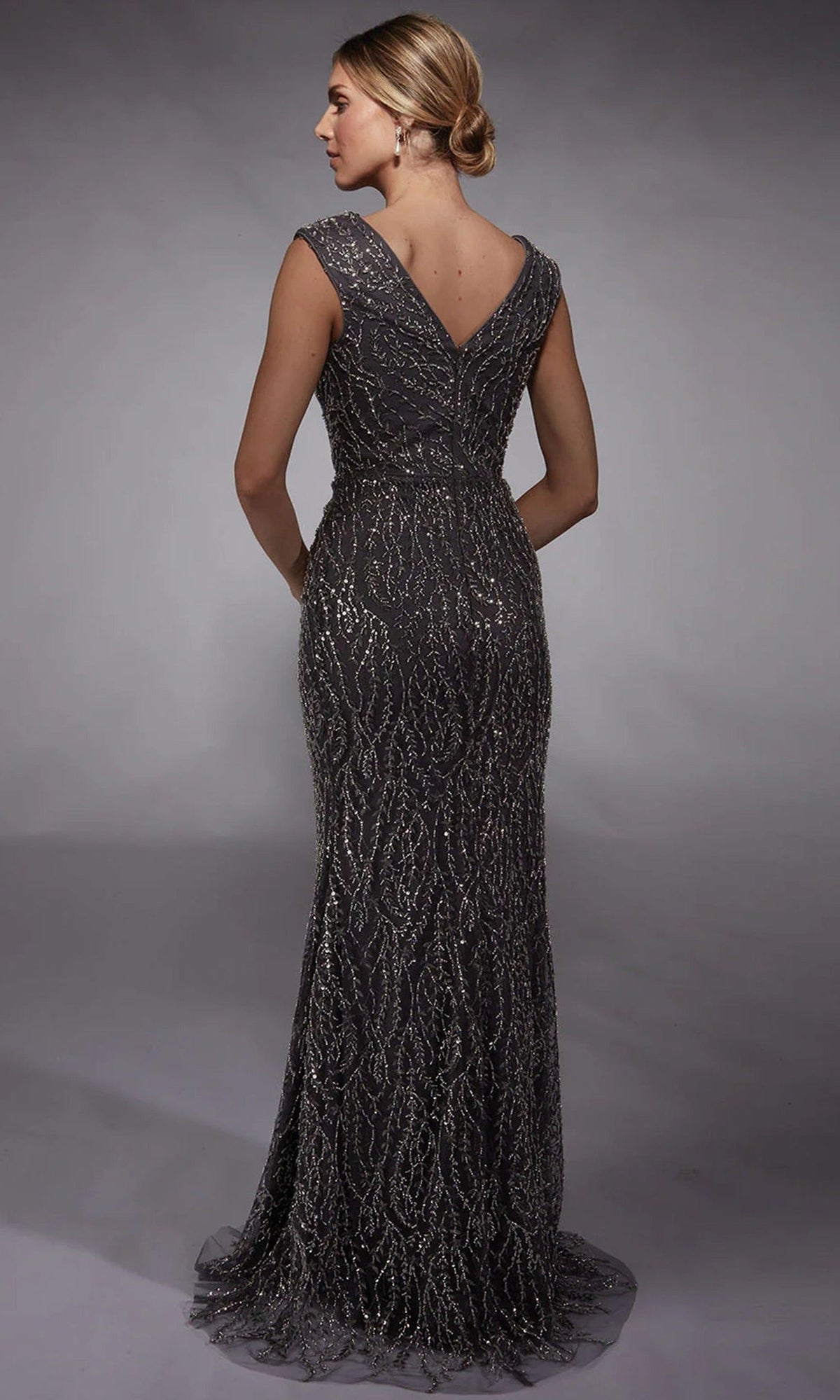 Alyce Paris 27725 - Sequined Detachable Cape Sleeve Dress