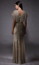 Alyce Paris 27729 - Glittering V-Neck Dress with Slit