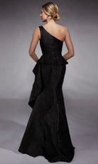 Alyce Paris 27732 - Beaded Jacquard Asymmetric Peplum Dress