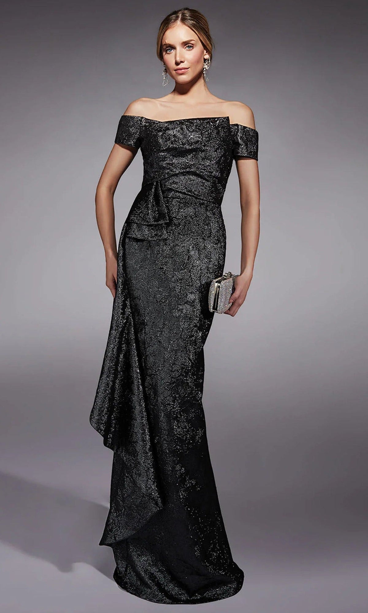 Alyce Paris 27735 - Off Shoulder Foldover Sheath Gown