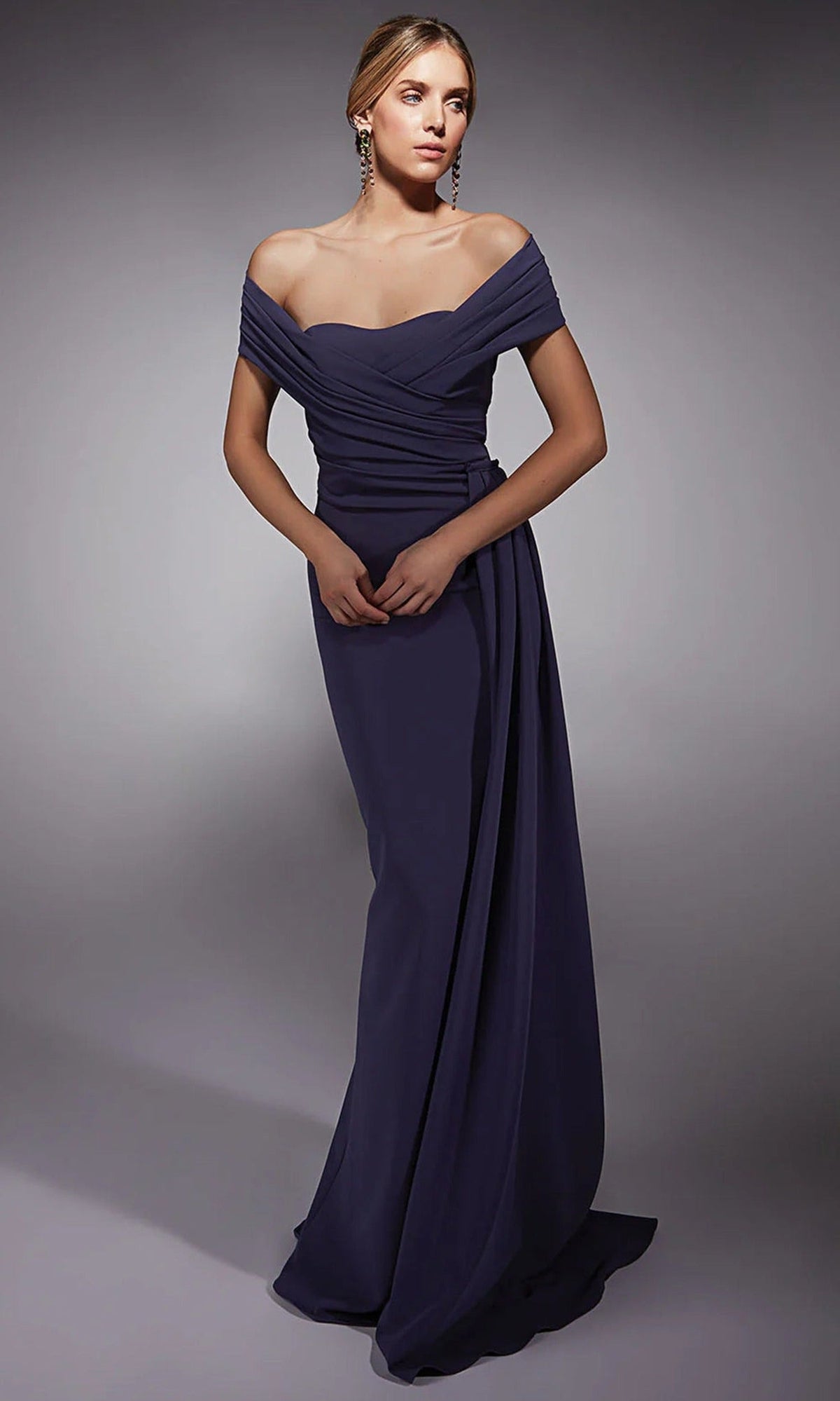 Alyce Paris 27745 - Straight Neck Ruched Evening Dress