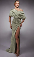 Alyce Paris 27748 - Ruched Ornate Asymmetrical Formal Dress