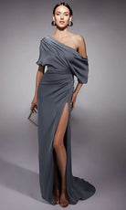Alyce Paris 27748 - Ruched Ornate Asymmetrical Formal Dress