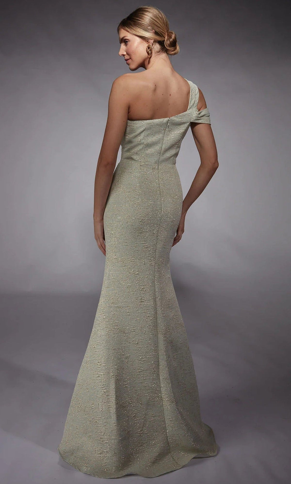 Alyce Paris 27749 - Cold Shoulder Jacquard Fitted Dress