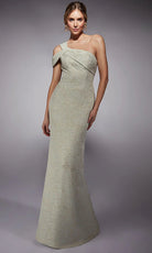 Alyce Paris 27749 - Cold Shoulder Jacquard Fitted Dress