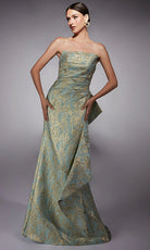 Alyce Paris 27750 - Detachable Sleeve Jacquard Mermaid Dress