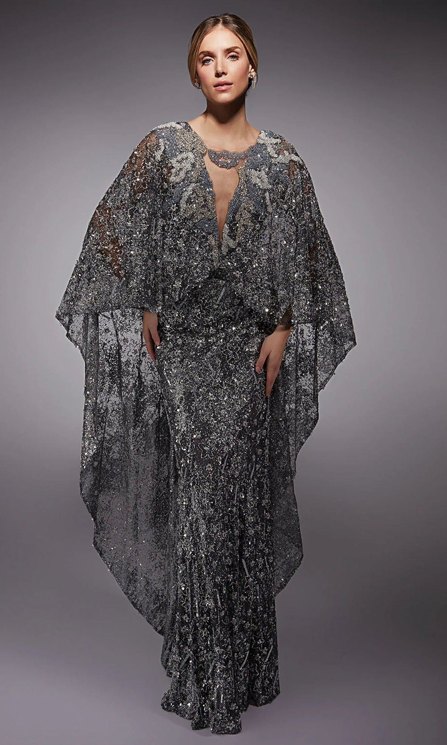Alyce Paris 27752 - Beaded Illusion V-Neck Evening Gown
