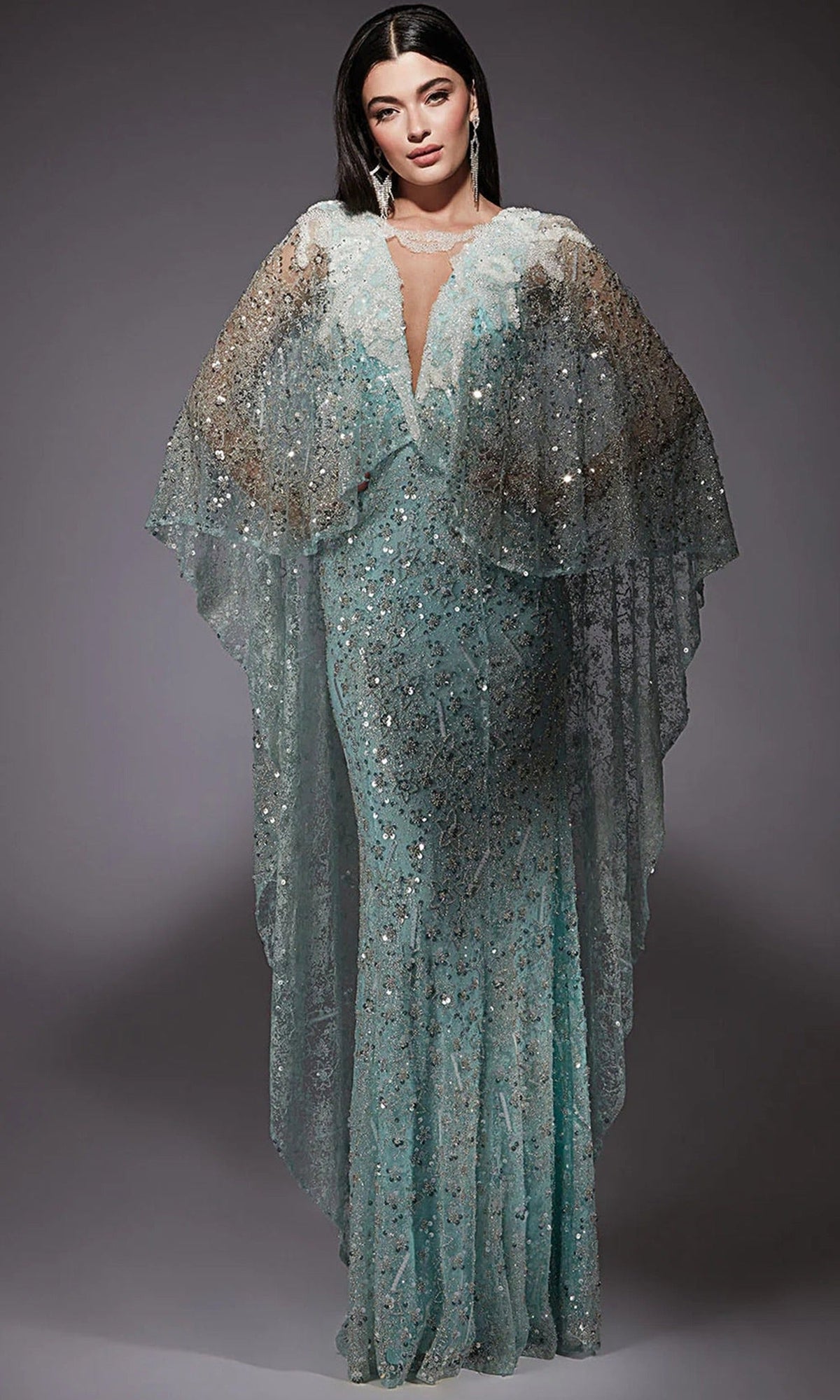 Alyce Paris 27752 - Beaded Illusion V-Neck Evening Gown