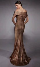 Alyce Paris 27767 - Crisscross Bodice Off Shoulder Jacquard Dress