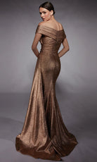 Alyce Paris 27767 - Crisscross Bodice Off Shoulder Jacquard Dress