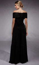 Alyce Paris 27768 - Crinkle Chiffon Off Shoulder Jumpsuit