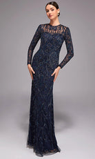Alyce Paris 27778 - Beaded Illusion Sleeve Formal Gown