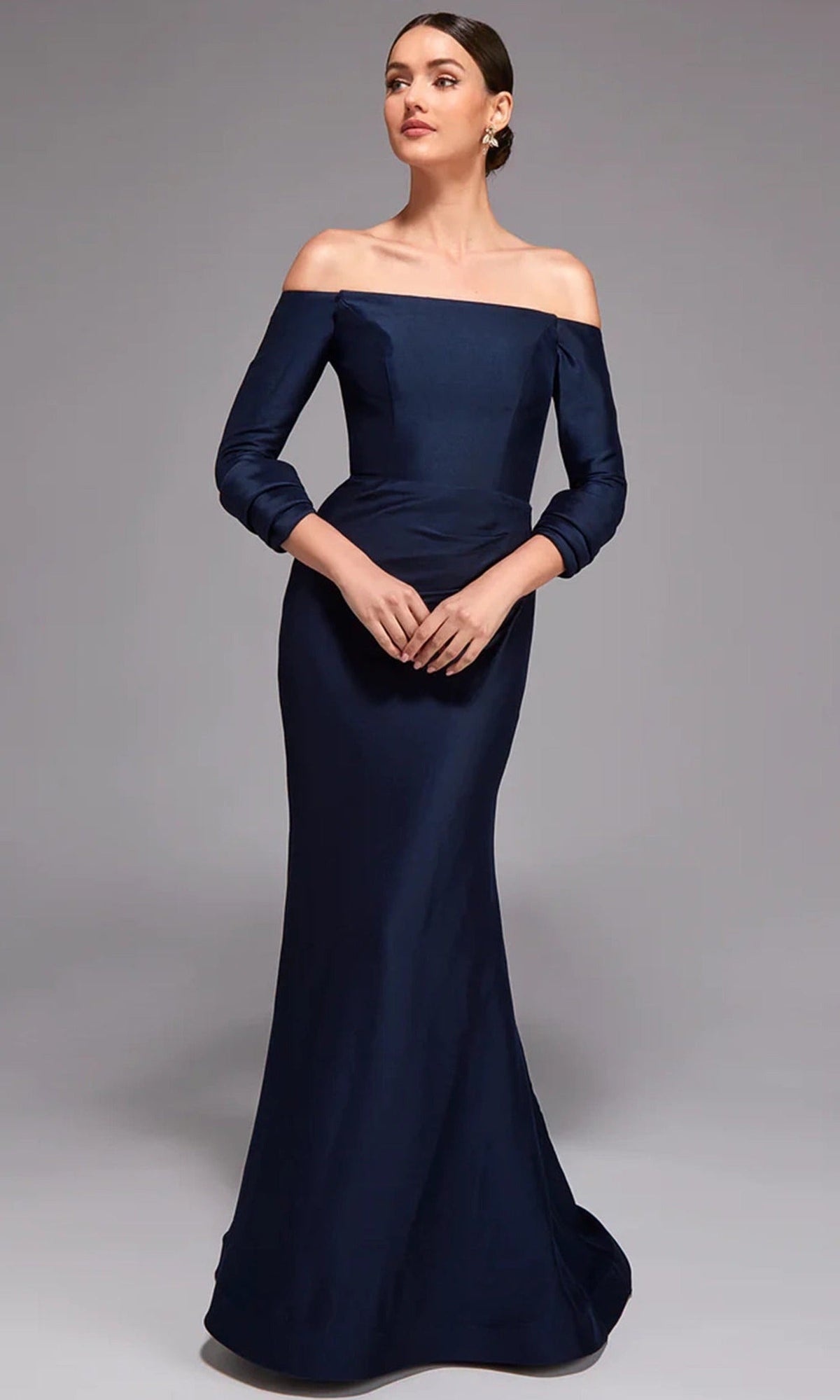 Alyce Paris 27782 - Off Shoulder Gown with Cuffed Sleeves