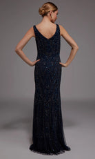 Alyce Paris 27786 - Sleek Beaded V Neck Sheath Gown
