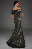 Alyce Paris 27802  Jacquard Off Shoulder Mermaid Gown