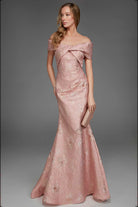 Alyce Paris 27802  Jacquard Off Shoulder Mermaid Gown