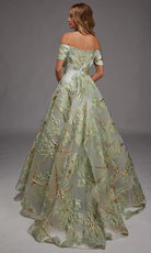 Alyce Paris 27804 - Off Shoulder Leaf Motif Ball Gown