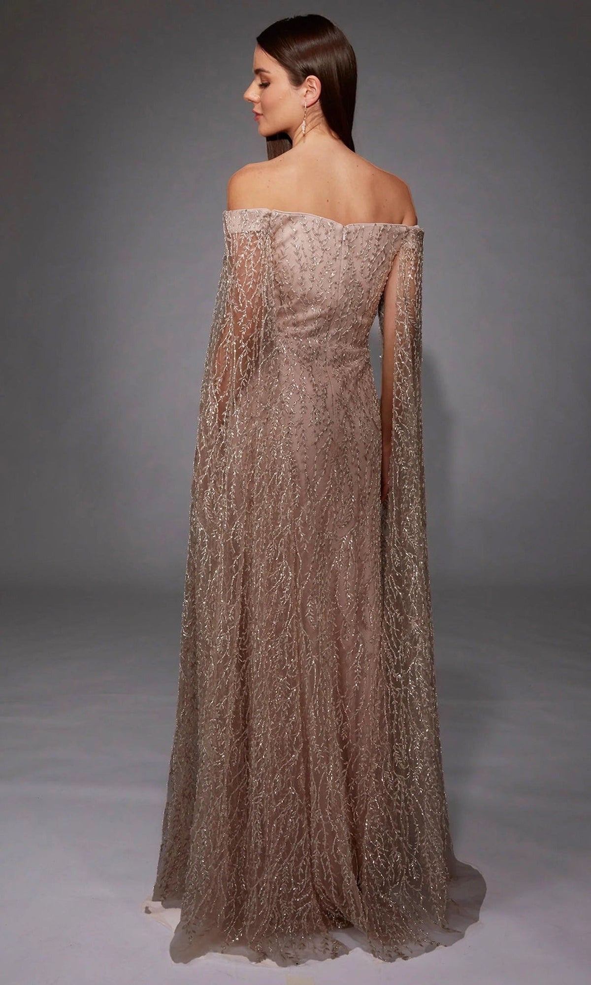Alyce Paris 27821 - Off Shoulder Gown with Beaded Cape