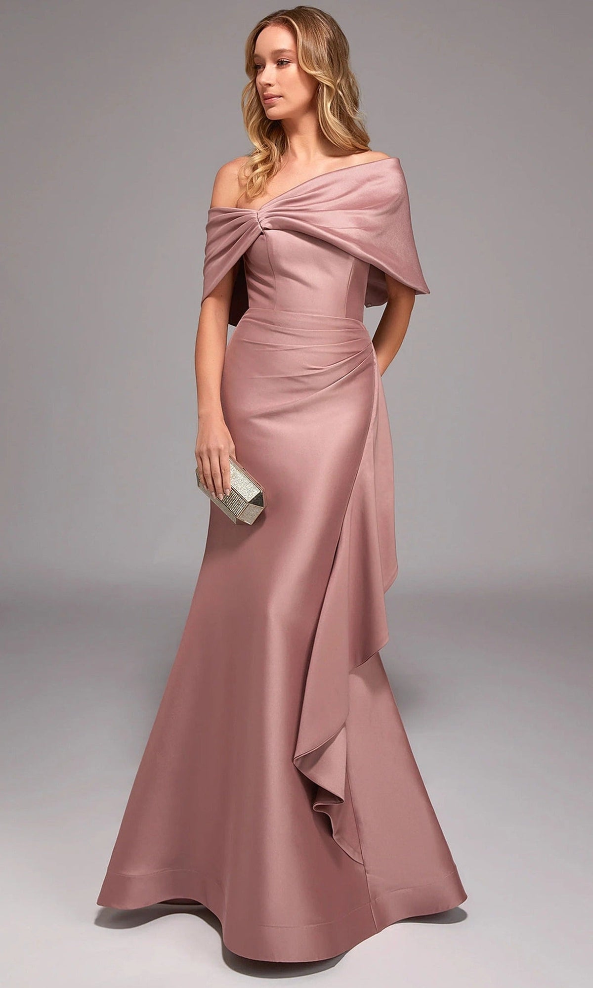 Alyce Paris 27822 - Off Shoulder Draped Skirt Evening Dress