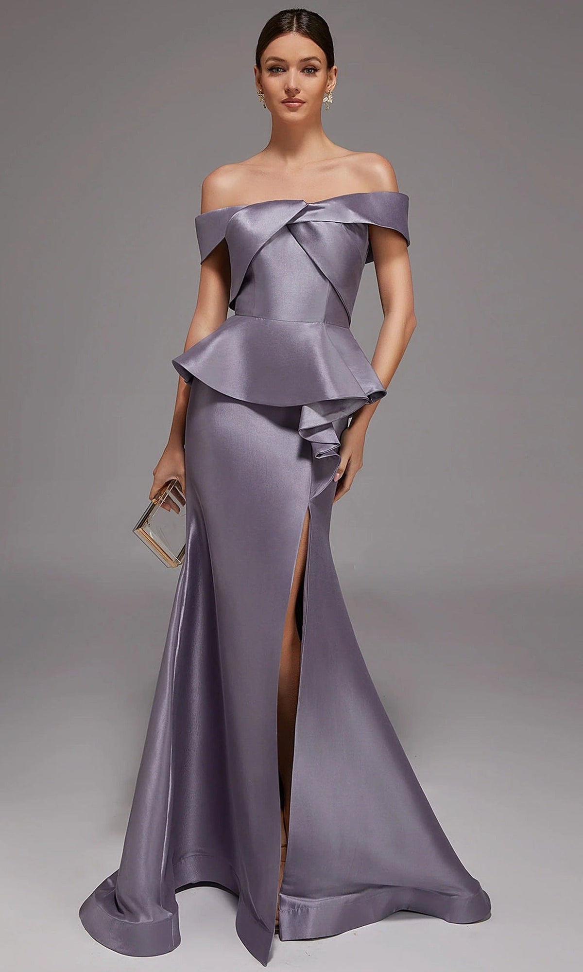 Alyce Paris 27827 - Off Shoulder Peplum Mermaid Gown