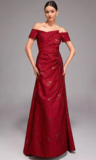 Alyce Paris 27828 - Off Shoulder Jacquard A-Line Gown